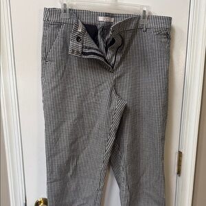 Loft Black and White Checkered Pants